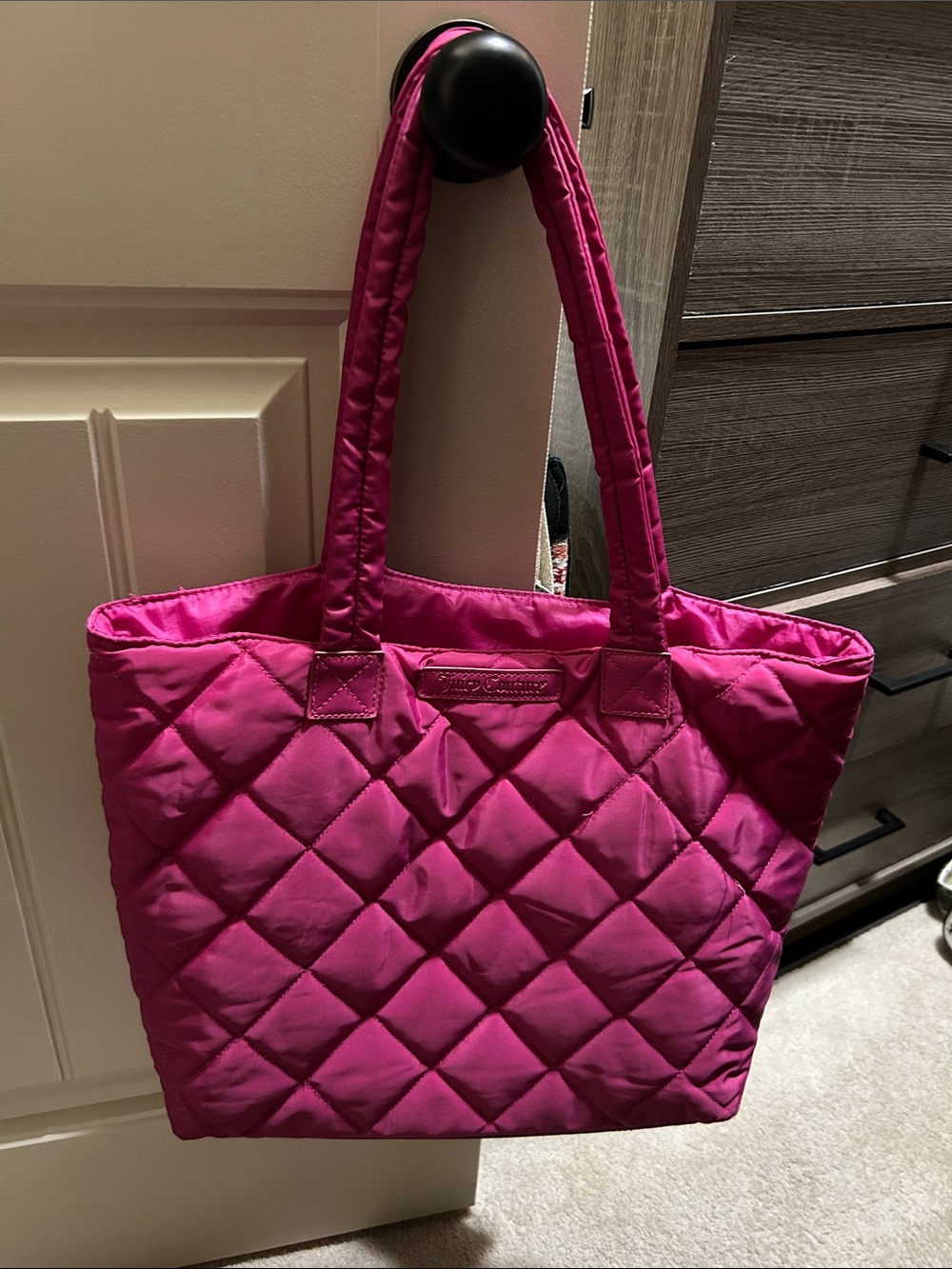 Quilted Pink Tote Bag - juicy couture